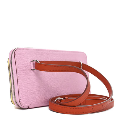 Hermes Epsom Swift Nouveau To Go Wallet Mauve Sylvestre Lime Cuivre Caban 3 of 10