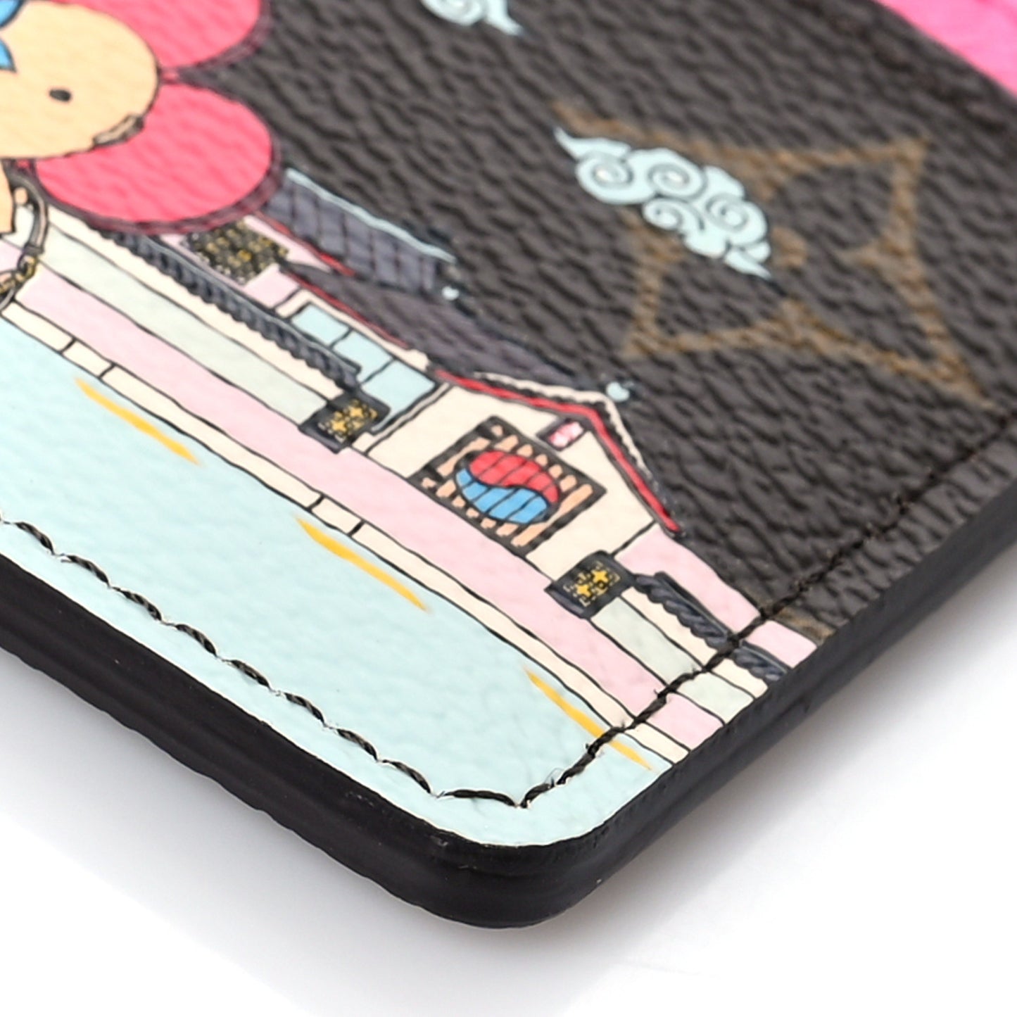 Monogram 2022 Christmas Animation Seoul Cardholder Fuchsia