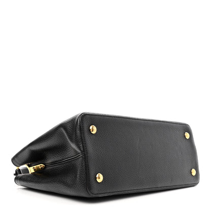 Louis Vuitton Taurillon Capucines MM Black Fuchsia 4 of 16