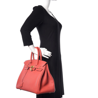 Hermes Taurillon Clemence Birkin 35 Rose Jaipur 2 of 17