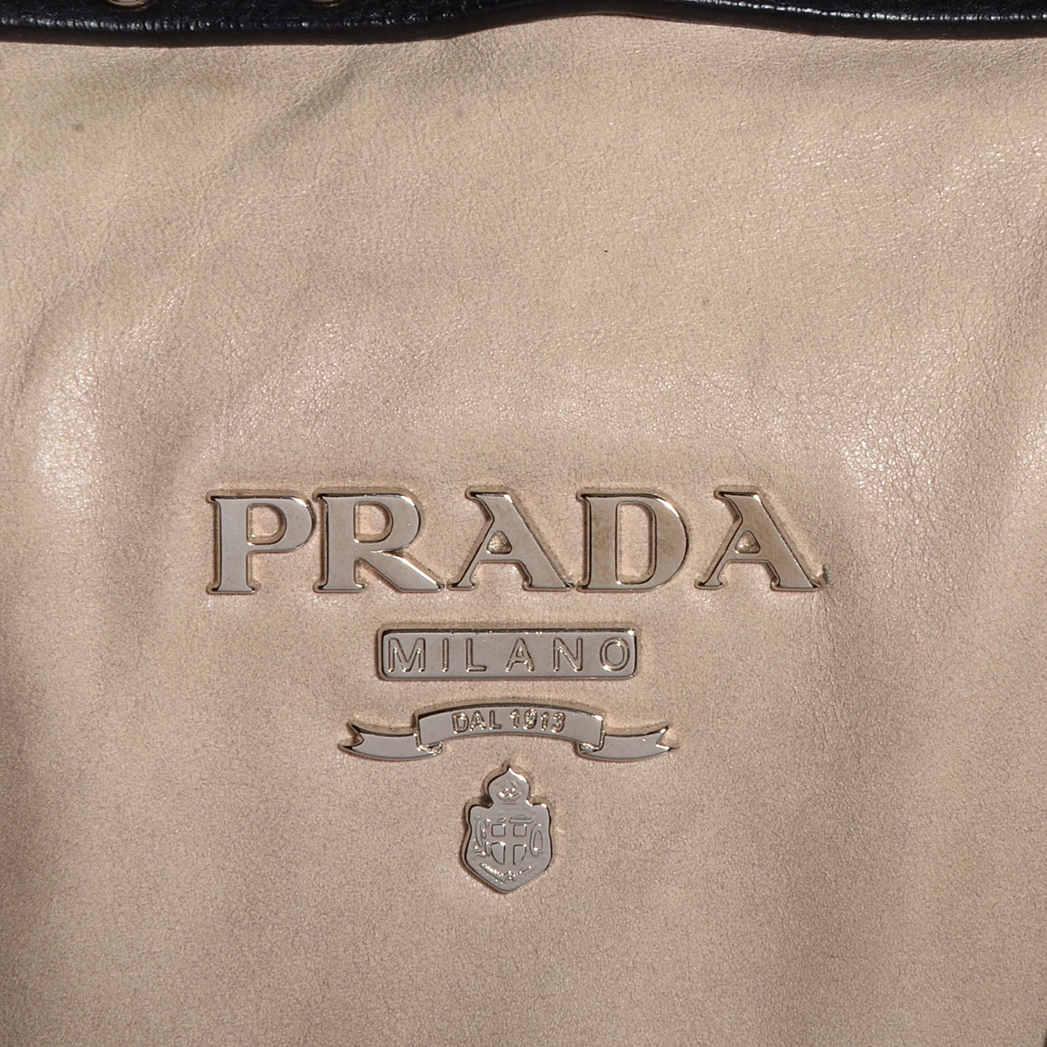 Prada Nappa Small Studded Trunk Bag Talco Black 10 of 11