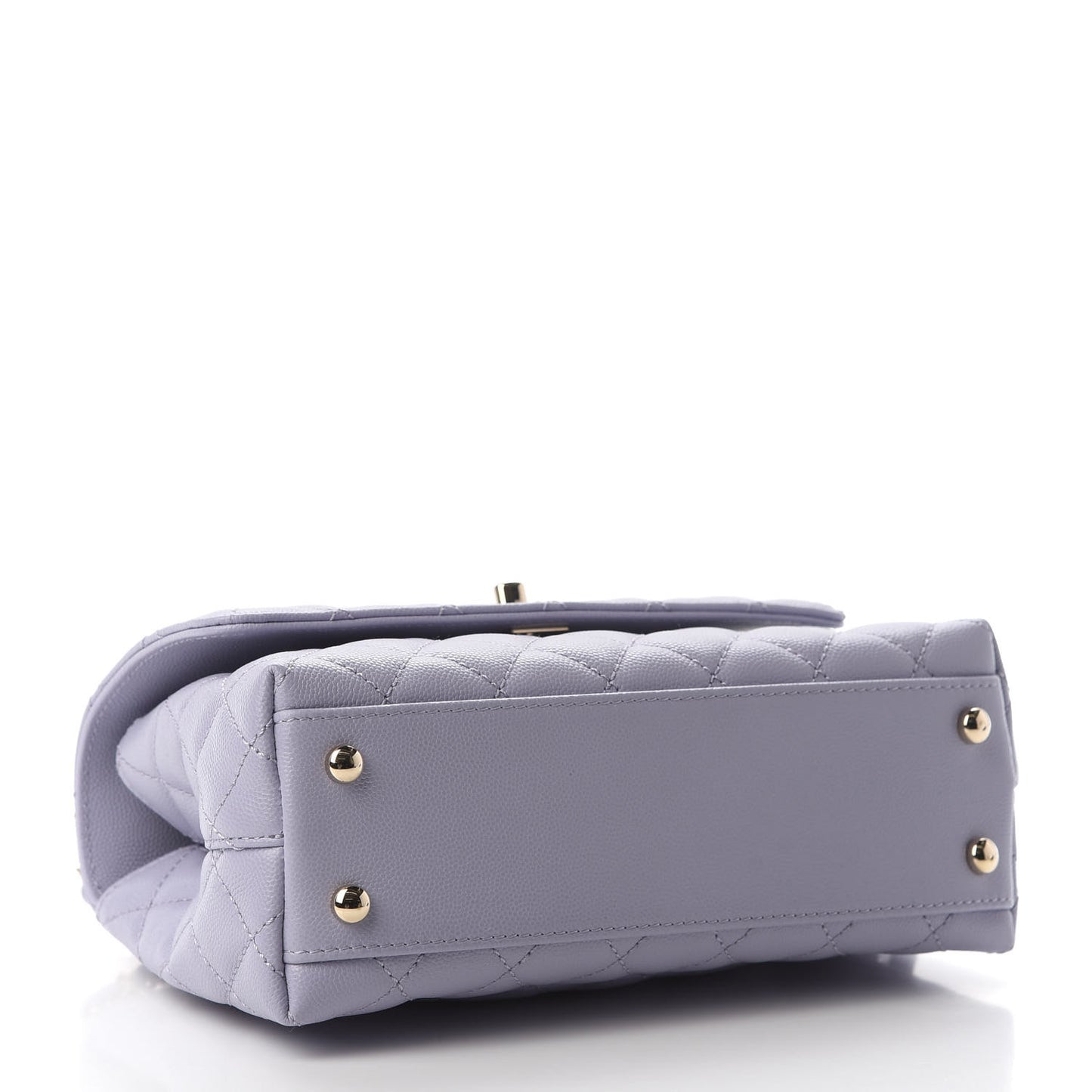 Caviar Quilted Mini Coco Handle Flap Light Purple