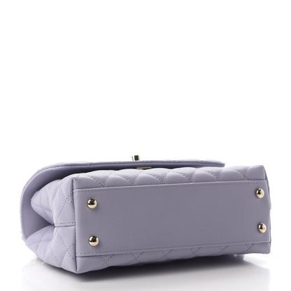 Chanel Caviar Quilted Mini Coco Handle Flap Light Purple 3 of 8