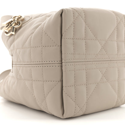 Christian Dior Calfskin Macrocannage Nano Toujours Vertical Tote Powder Beige 9 of 10