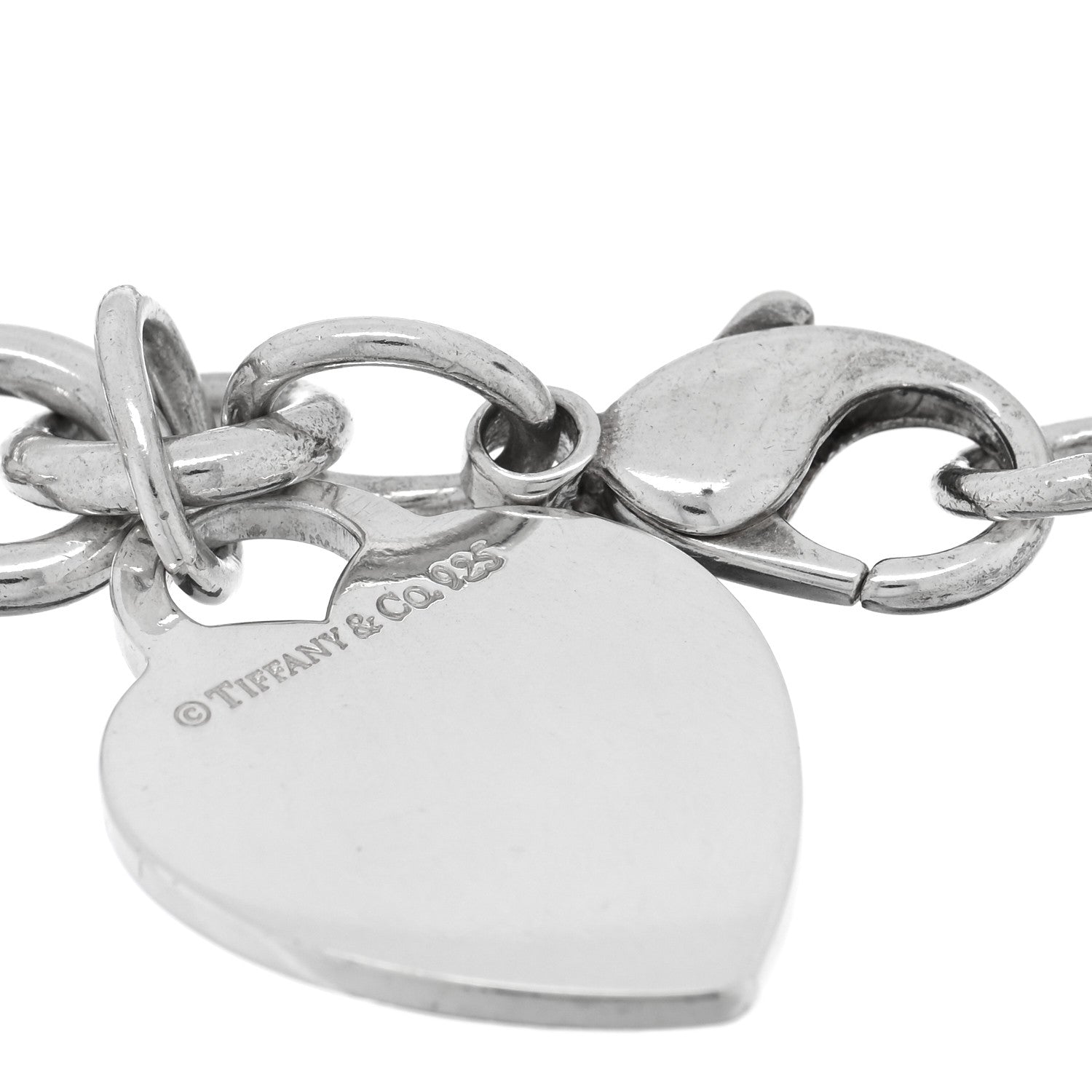 Tiffany Sterling Silver Heart Tag Charm Bracelet 3 of 3
