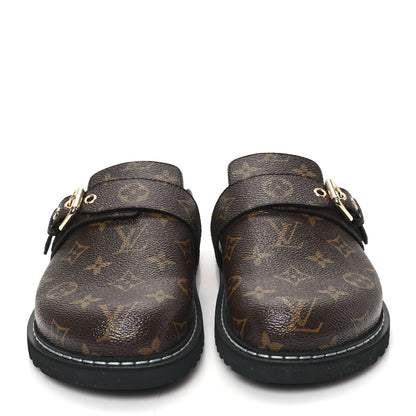 Louis Vuitton Patent Monogram Womens Cosy Flat Comfort Clog Mules 39 Brown 2 of 8