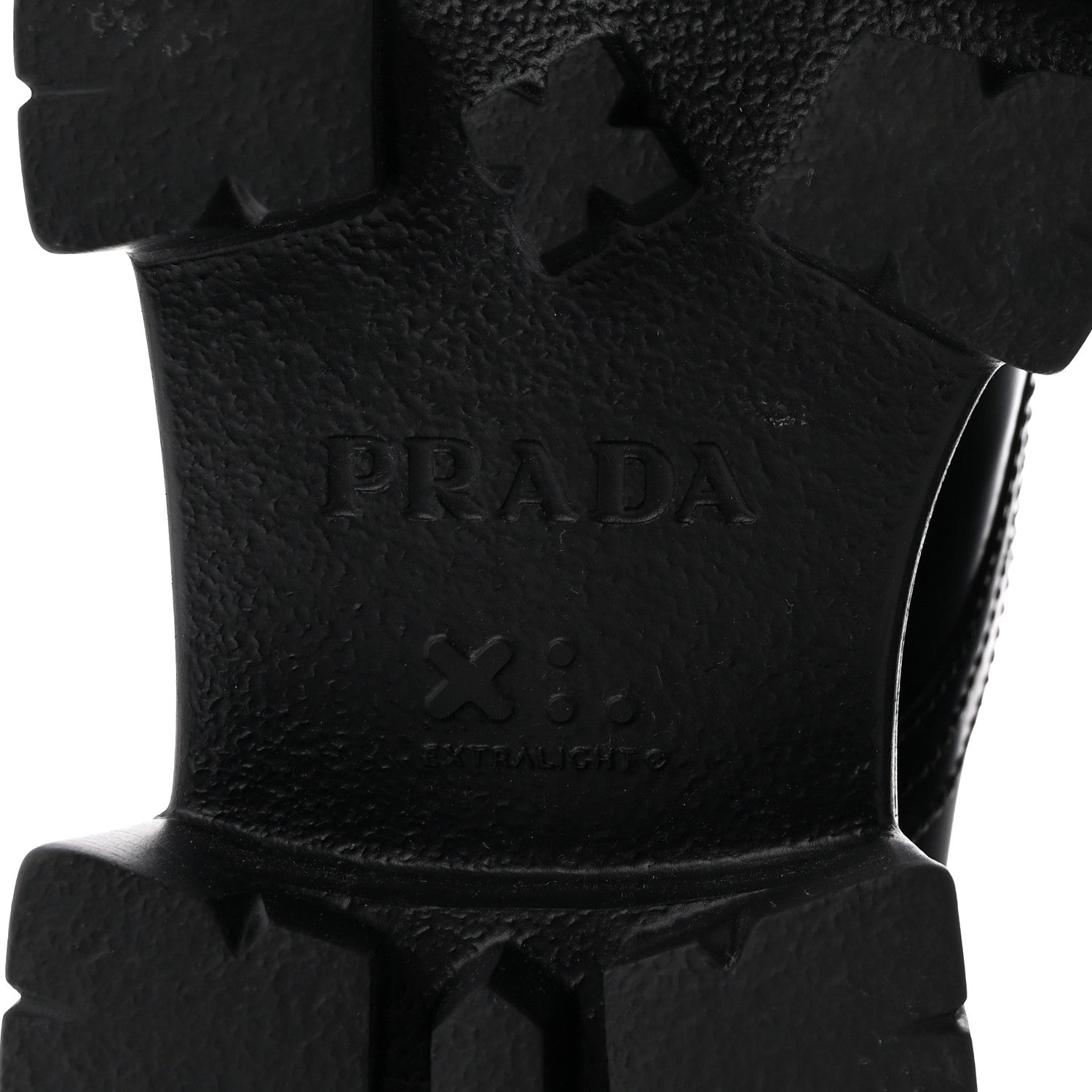 Prada Spazzolato Rois Nylon Metal Triangle Logo Monolith Pouch Pocket 55mm Boots 38 Black 9 of 10