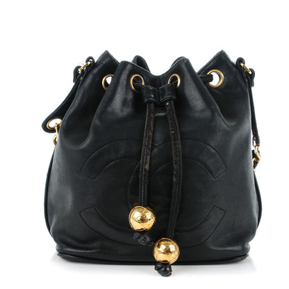 Chanel Lambskin CC Drawstring Bag Black 1 of 29