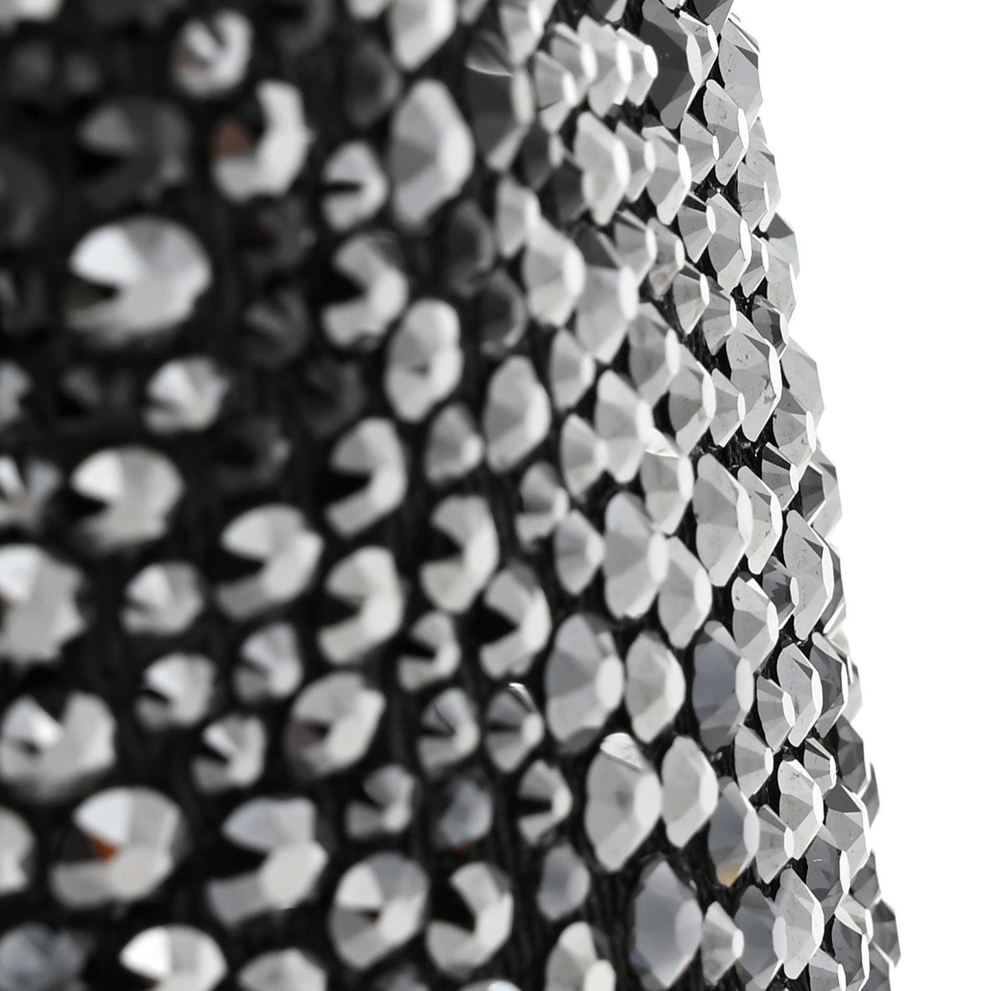 Strass Lambskin Mini Bucket Bag Black
