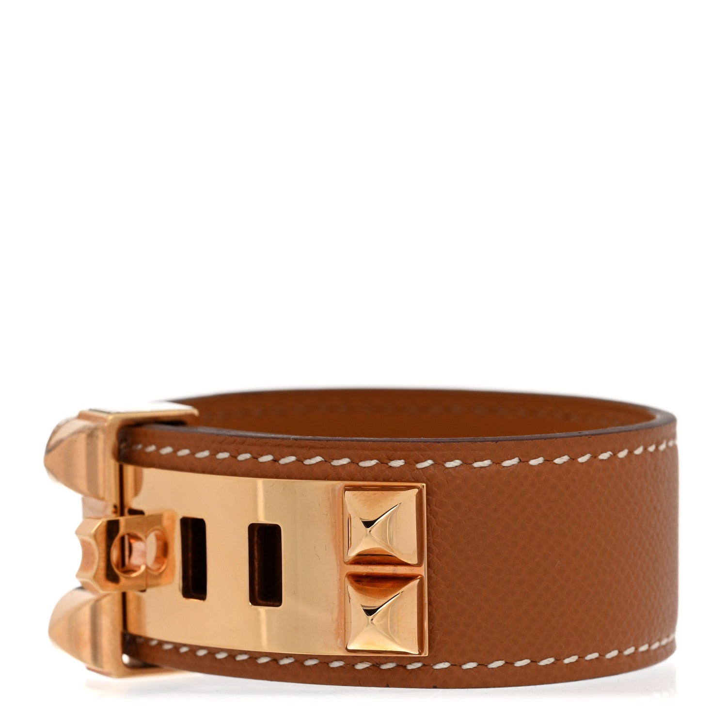 Hermes Epsom Collier de Chien CDC 24 Bracelet T2 Gold 1 of 7