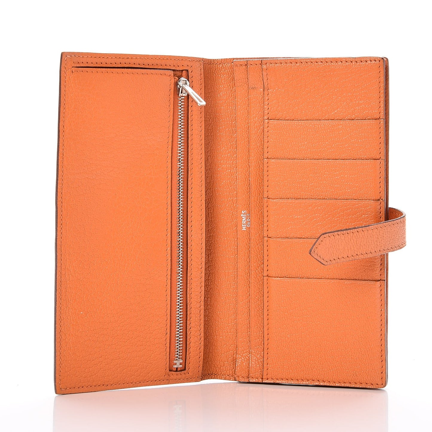 Chevre Mysore Bearn Gusset Wallet Orange