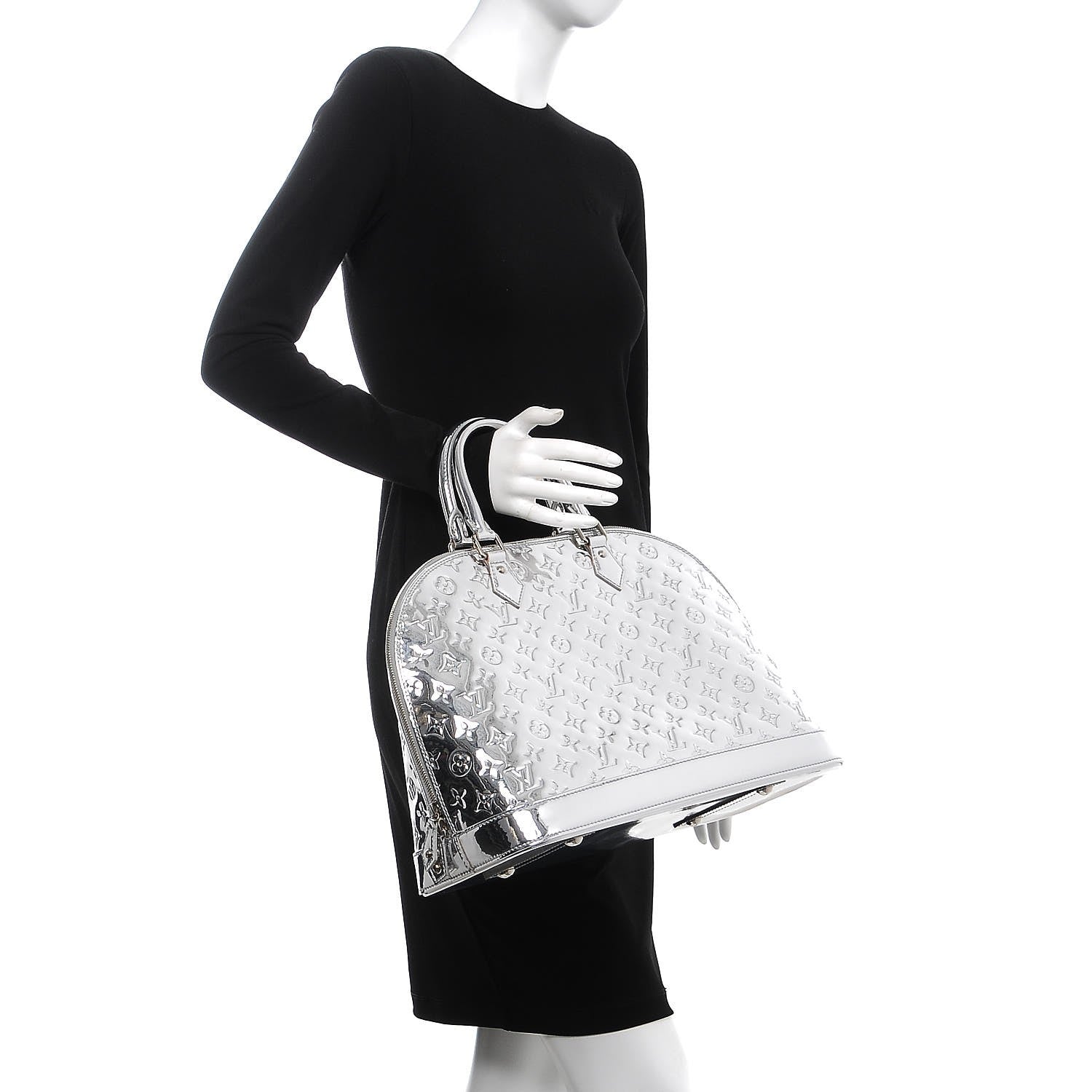 Louis Vuitton Monogram Miroir Alma MM Silver 2 of 7