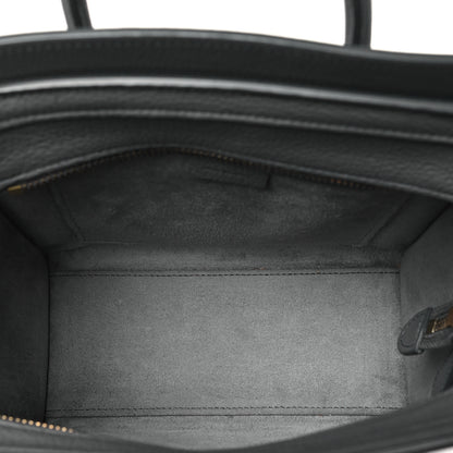 Celine Drummed Calfskin Nano Luggage Kohl 5 of 15