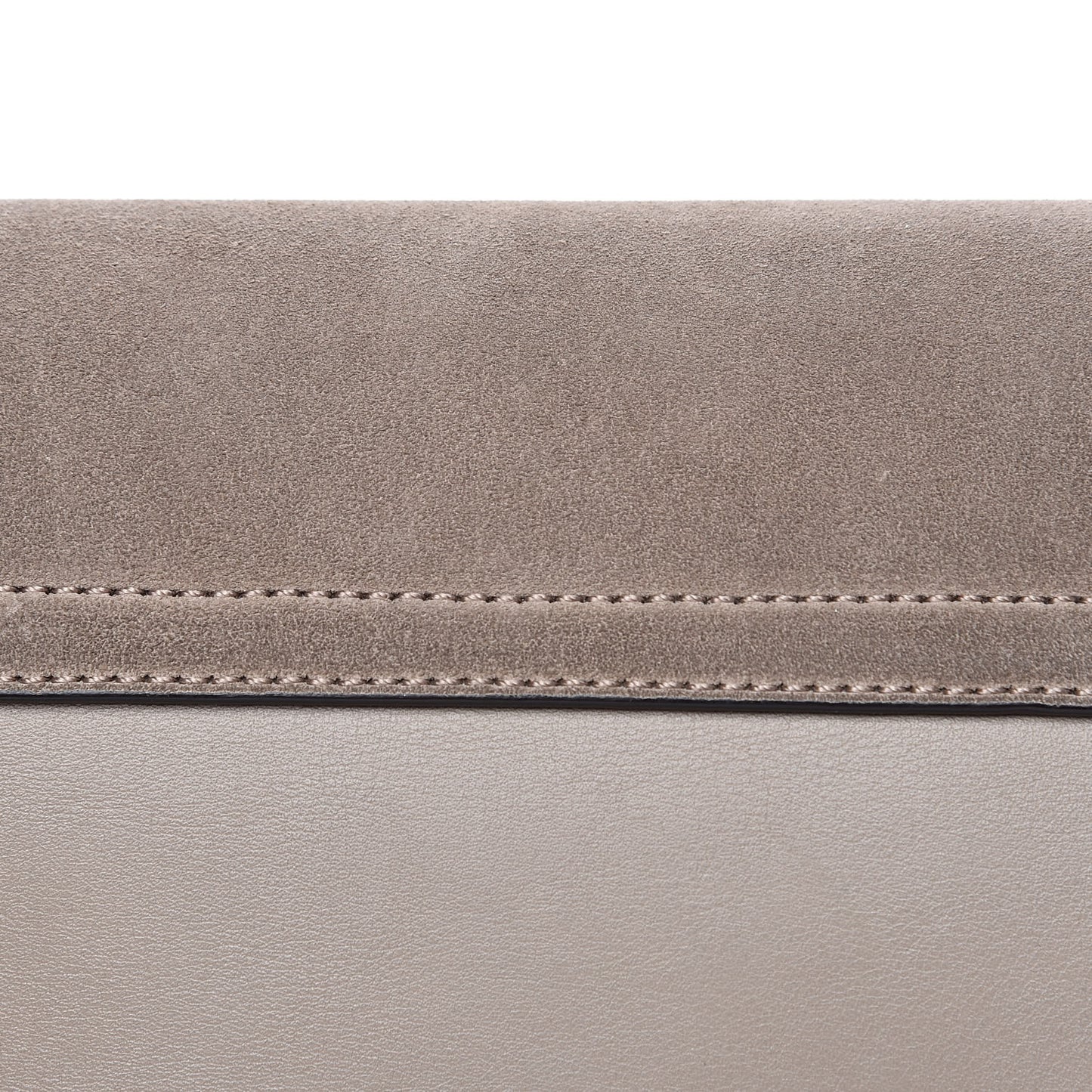 Suede Calfskin Small Faye Shoulder Bag Motty Grey
