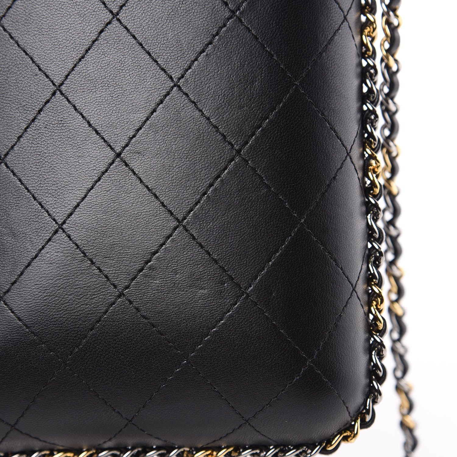 Chanel Lambskin Quilted Chain Around Phone Holder Black 9 of 9