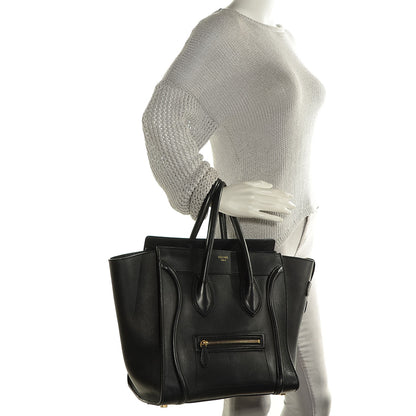 Celine Smooth Calfskin Mini Luggage Black 2 of 7