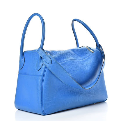 Hermes Taurillon Clemence Lindy 34 Bleu Hydra 2 of 17