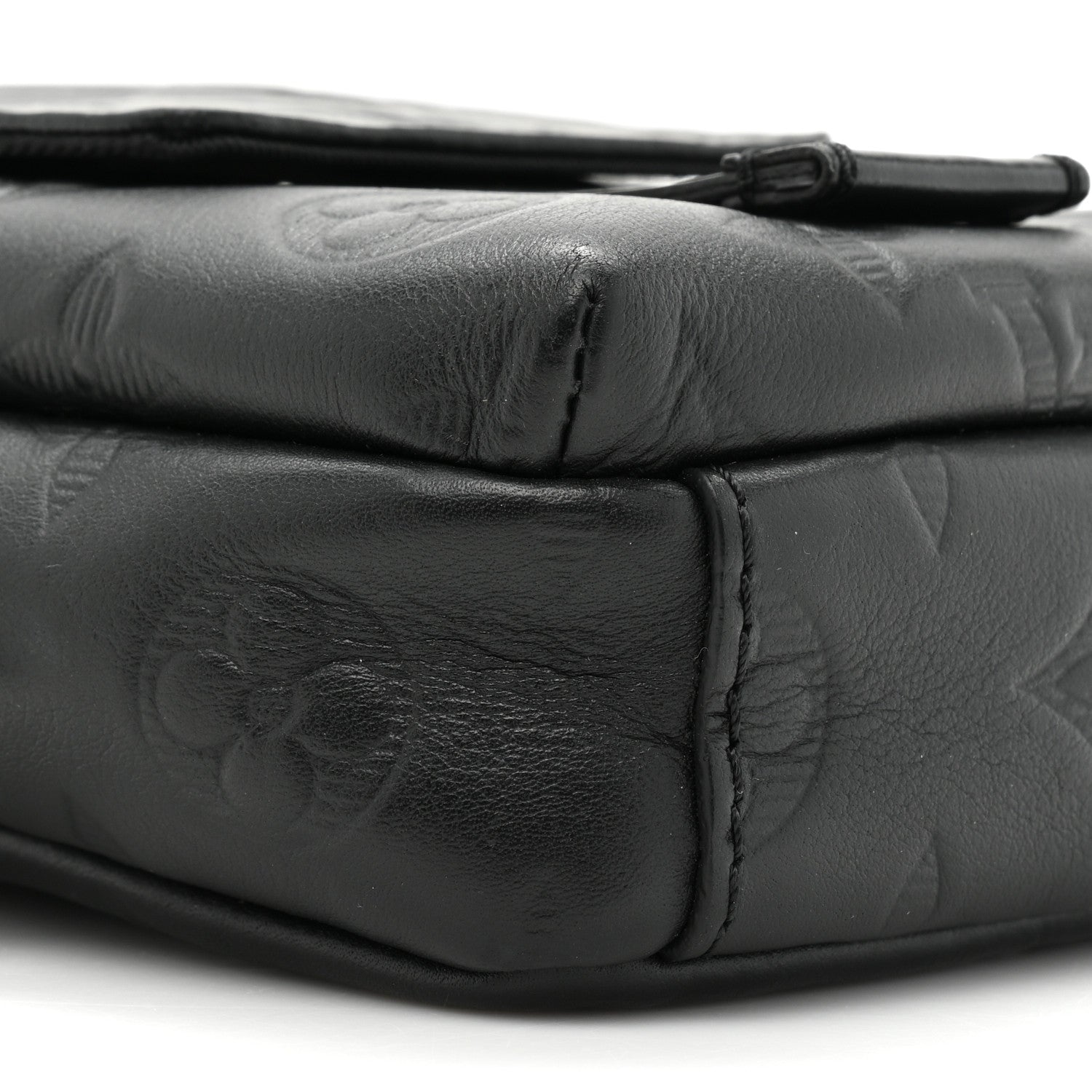 Louis Vuitton Calfskin Monogram Shadow Double Phone Pouch NM Black 8 of 8