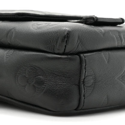 Louis Vuitton Calfskin Monogram Shadow Double Phone Pouch NM Black 8 of 8