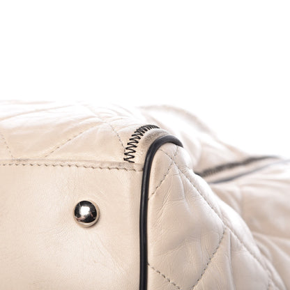 Chanel Lambskin Quilted East West Tote Beige 17 of 20