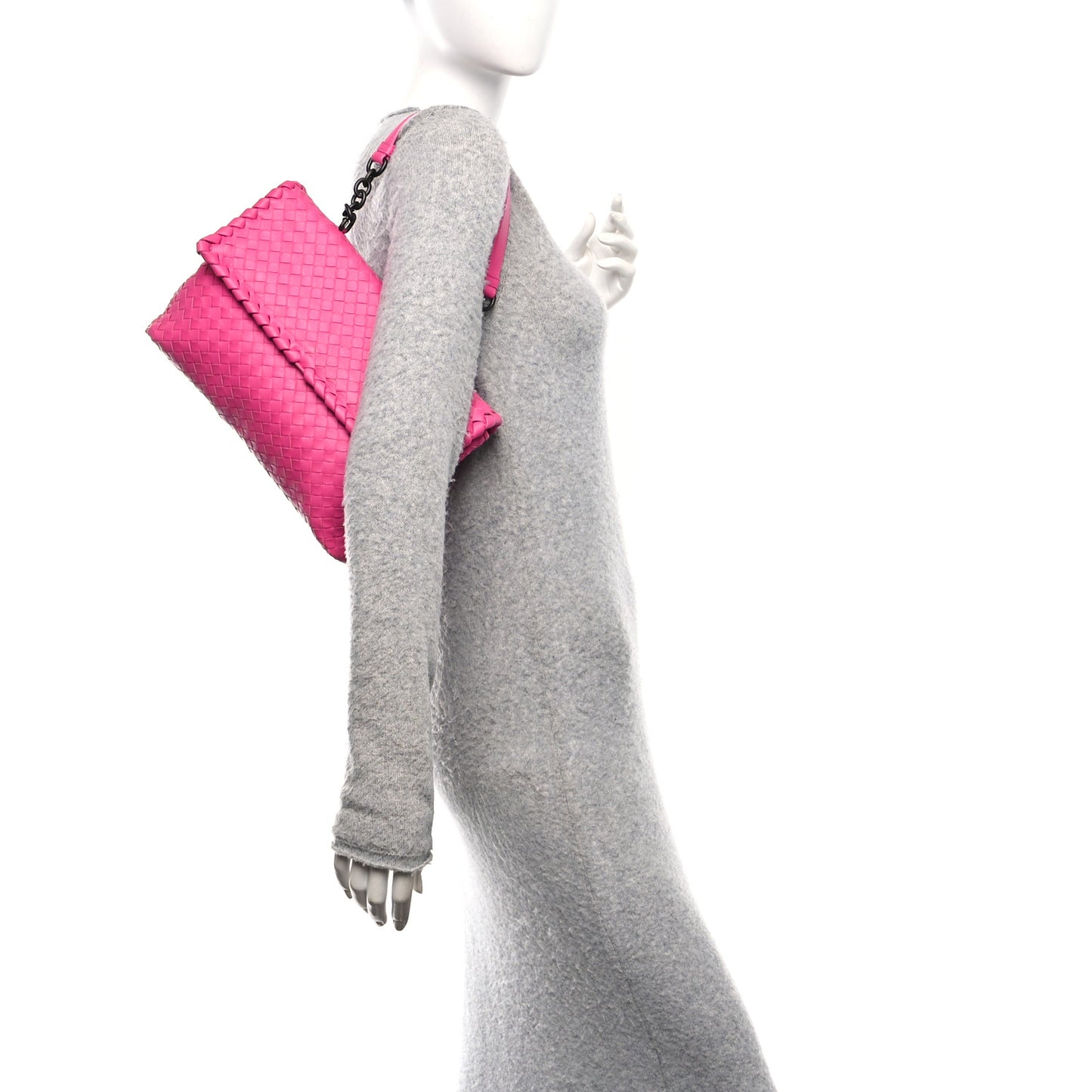 Nappa Intrecciato Large Olimpia Bag Rosa Shock