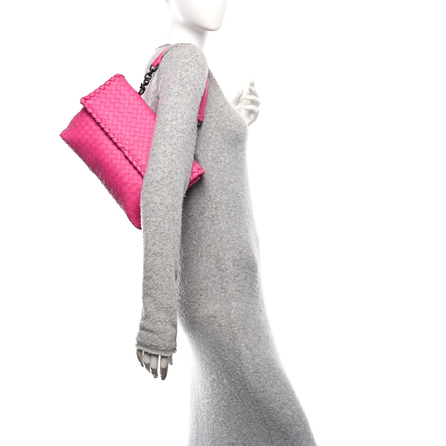 Bottega Veneta Nappa Intrecciato Large Olimpia Bag Rosa Shock 2 of 12