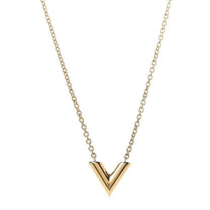 Louis Vuitton Essential V Necklace Gold 4 of 6