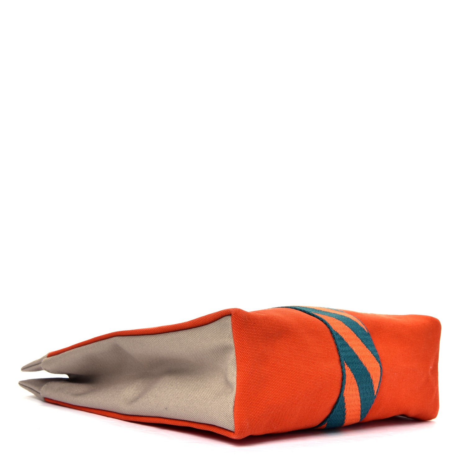 Hermes Canvas High Model Jimetou Jumping Case Orange Feu Gris Ponce 3 of 5