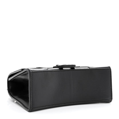 Balenciaga Shiny Box Calfskin Strass Hourglass Top Handle Bag XS Black 4 of 12