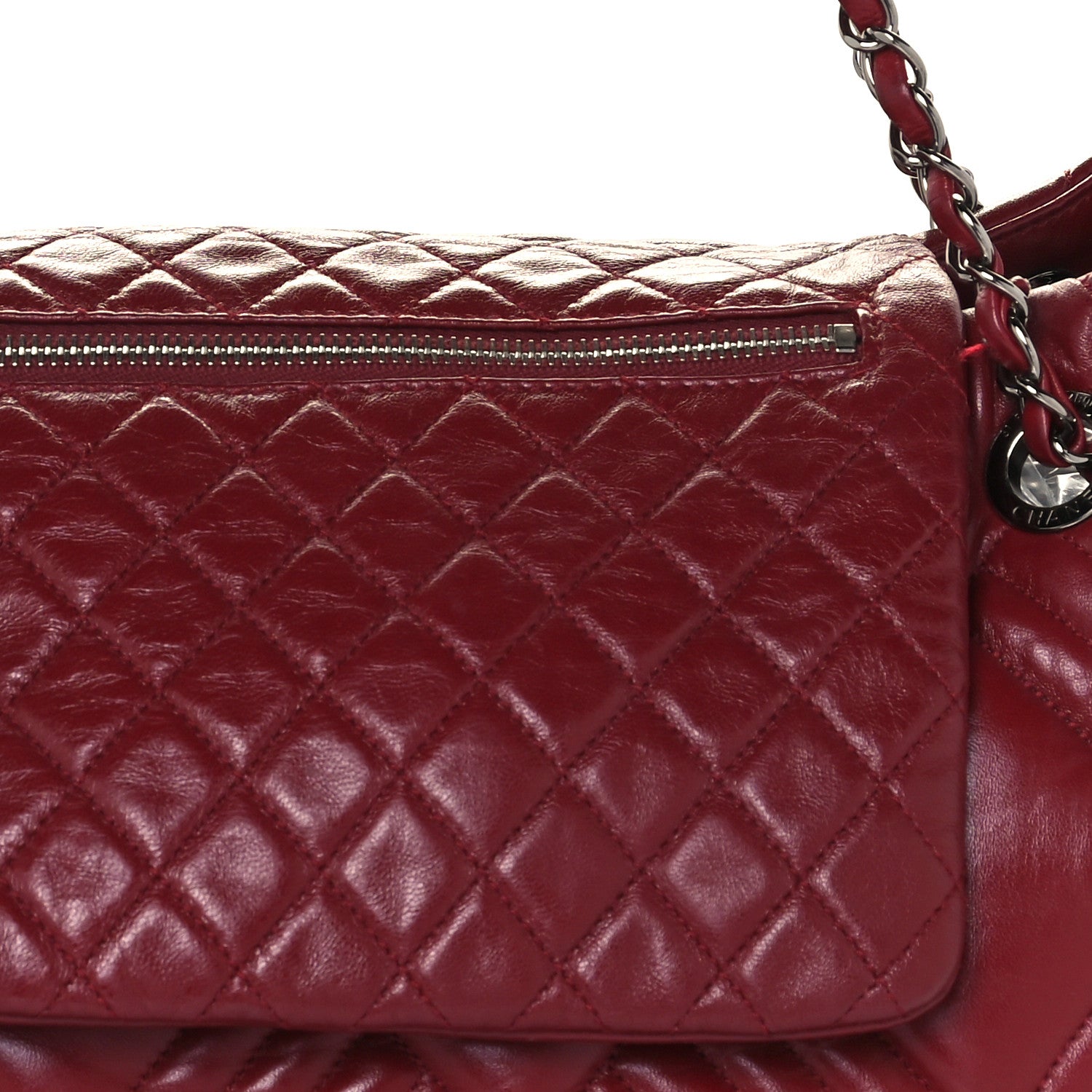 Chanel Lambskin Large In and Out Tote Red 7 of 9