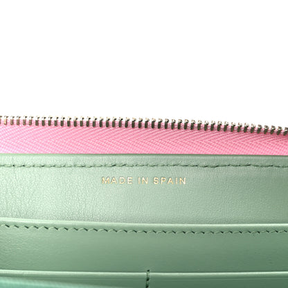 Chanel Caviar Quilted Perforated CC Long Zipped Wallet Pink 7 of 10