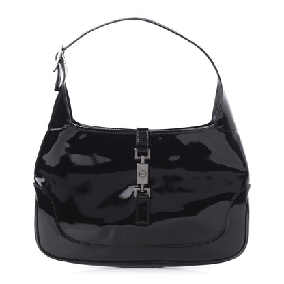 Gucci Patent Small Jackie O Hobo Black 1 of 10