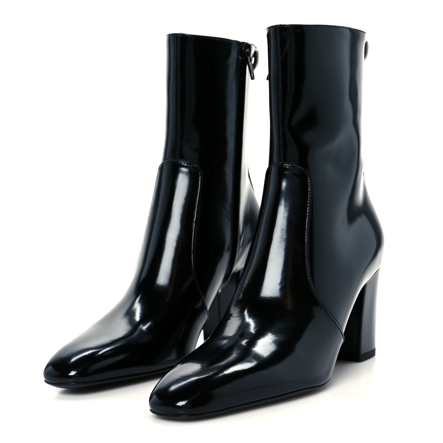Vitello Marilyn Betty 70 Ankle Zip Boots 36 Black