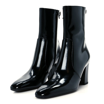 Saint Laurent Vitello Marilyn Betty 70 Ankle Zip Boots 36 Black 4 of 10