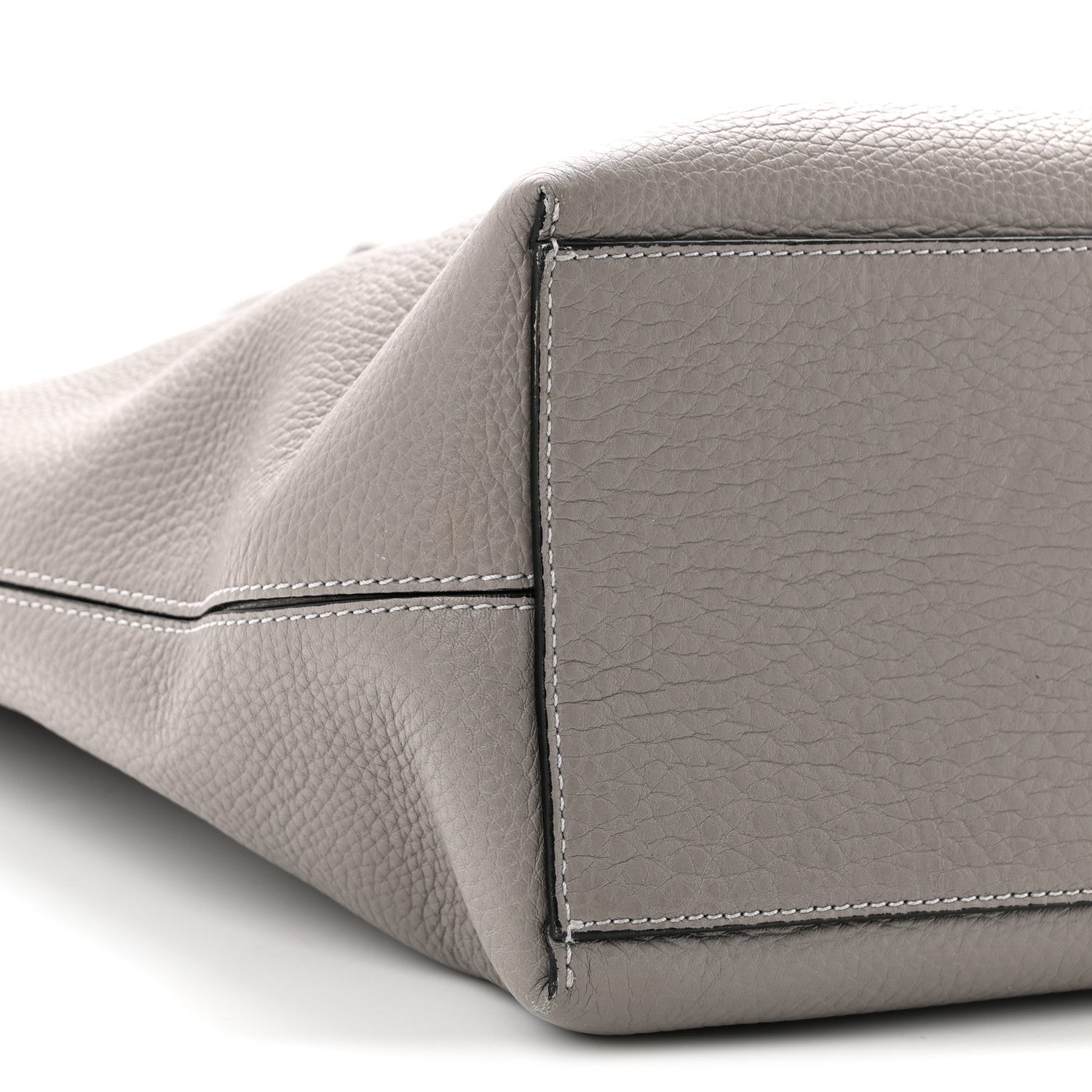 Valentino Garavani Grained Calfskin Rockstud Shoulder Tote Dove Grey 8 of 10