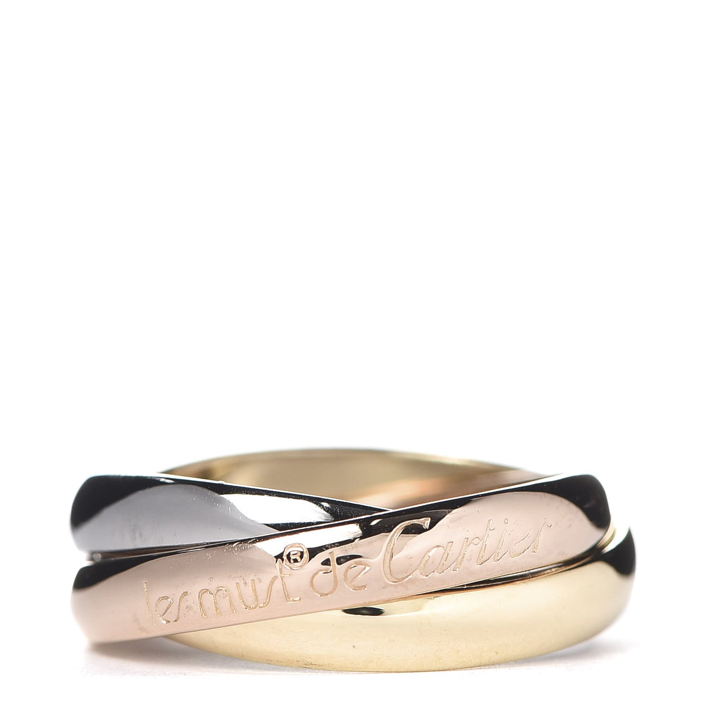 18K Pink Yellow White Gold Classic Les Must De Trinity Ring 52 6