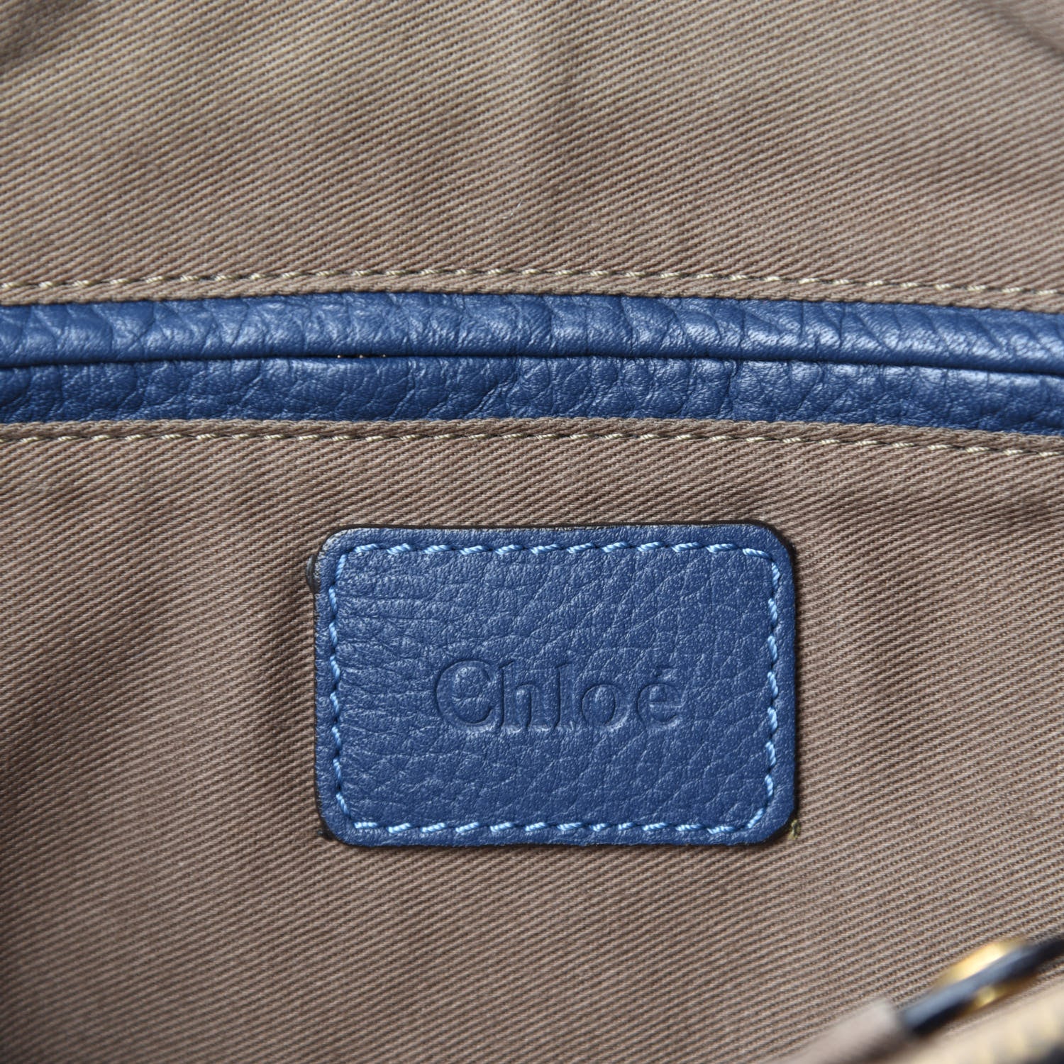 Chloe Calfskin Medium Marcie Satchel Royal Navy 8 of 10