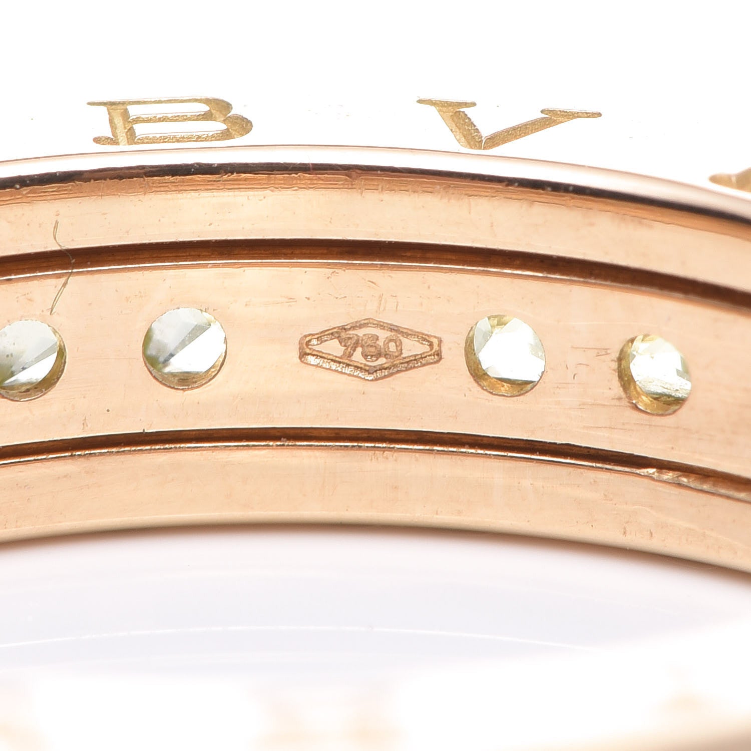 Bulgari 18K Yellow Gold Peridot B.Zero1 Band Ring 57 8 5 of 7