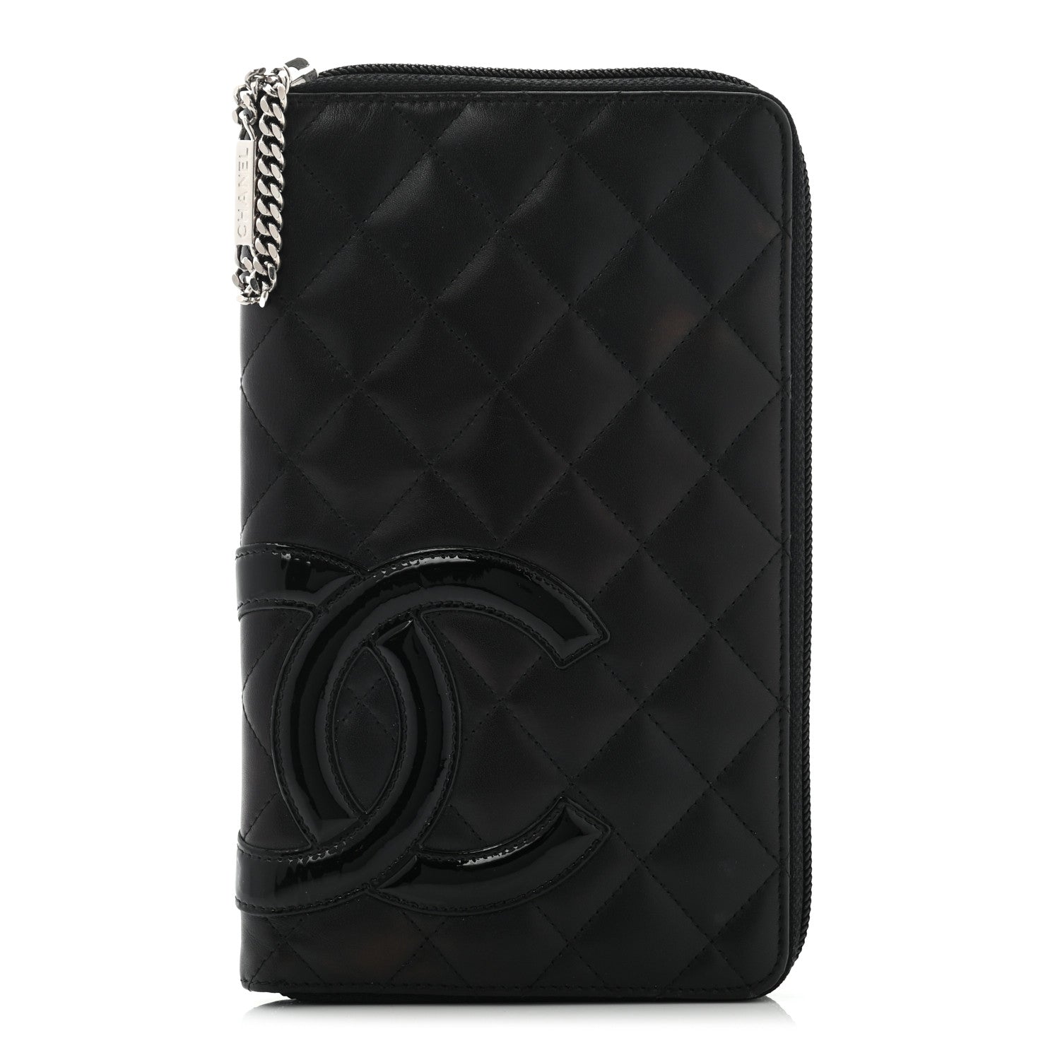 Chanel Calfskin Cambon Zip Around Organizer Wallet Black 1 of 11