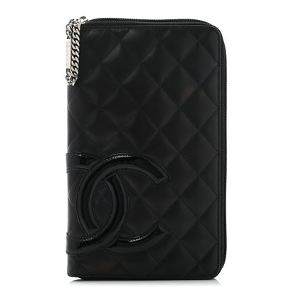 Chanel Calfskin Cambon Zip Around Organizer Wallet Black 1 of 11
