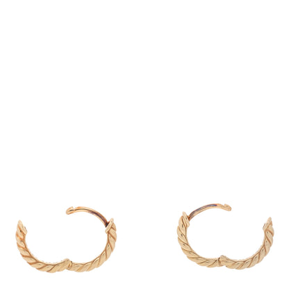 David Yurman 18K Yellow Gold Sculpted Cable Huggie Hoop Earrings 3 of 5