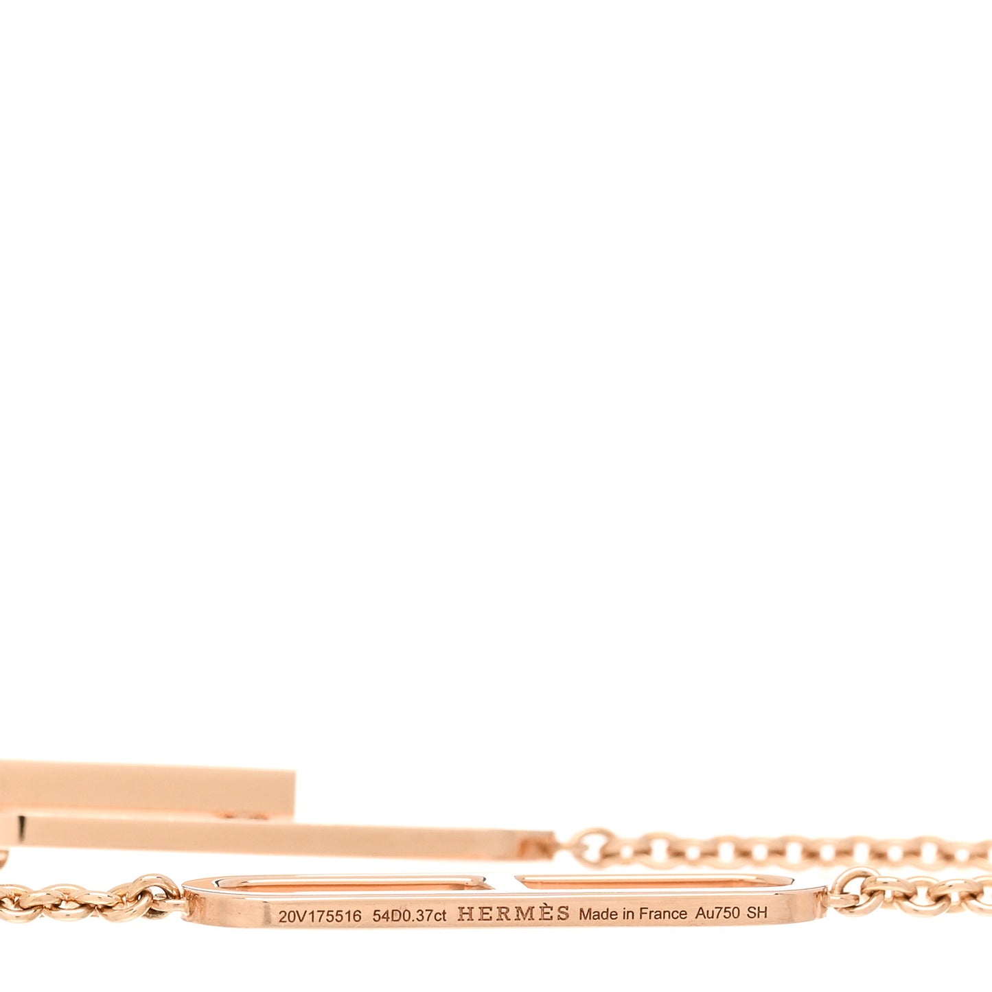18K Rose Gold Diamond PM Ever Chaine D'Ancre Bracelet SH