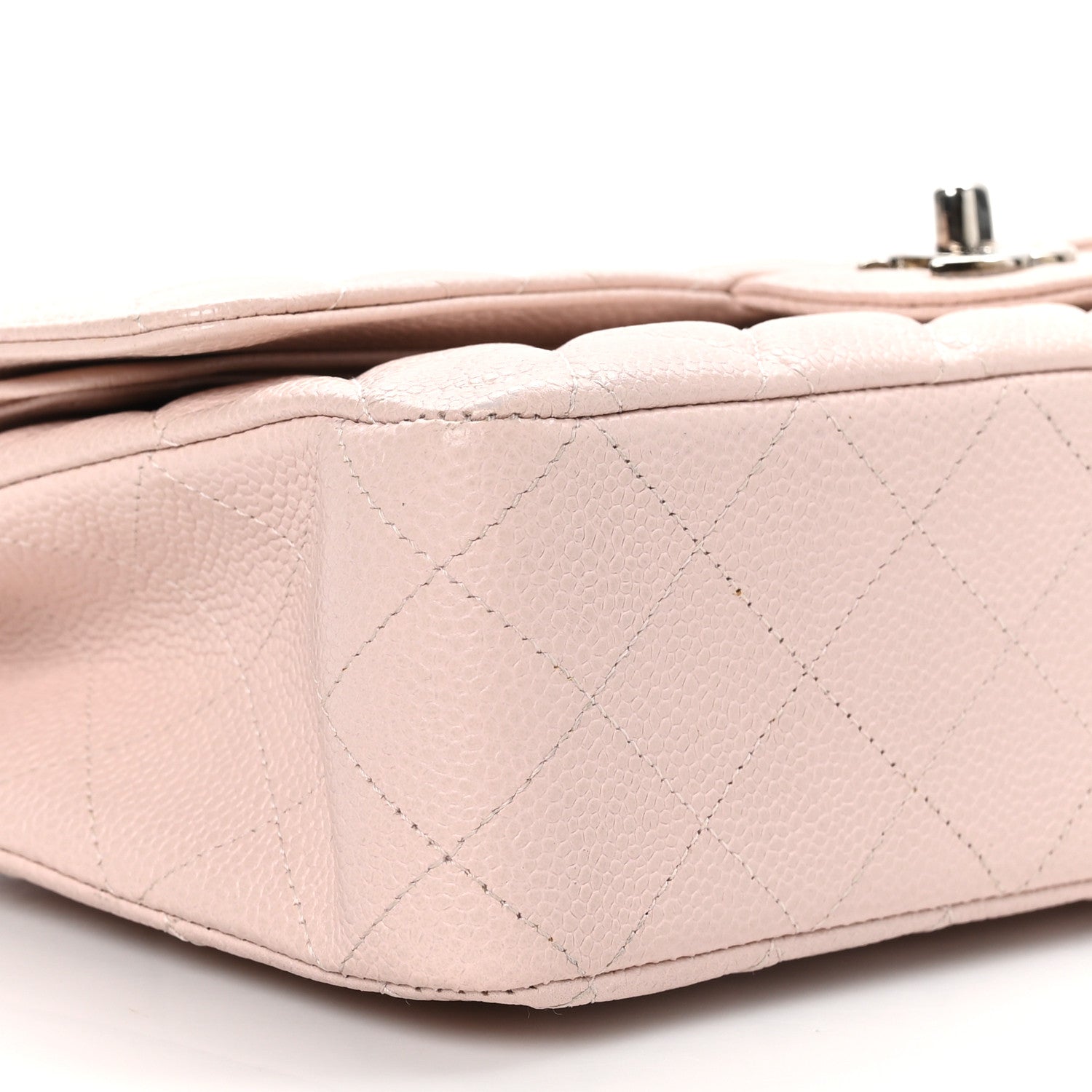 Chanel Caviar Quilted Medium Double Flap Light Pink 9 of 10