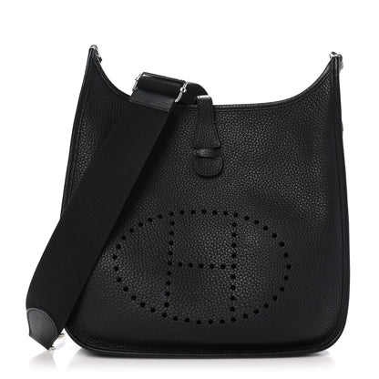 Hermes Taurillon Clemence Evelyne III PM Black 1 of 10