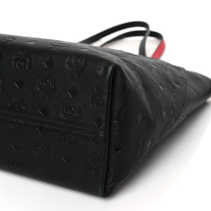 MCM Calfskin Ottomar Monogram Medium Klara Shopper Tote Black 8 of 10