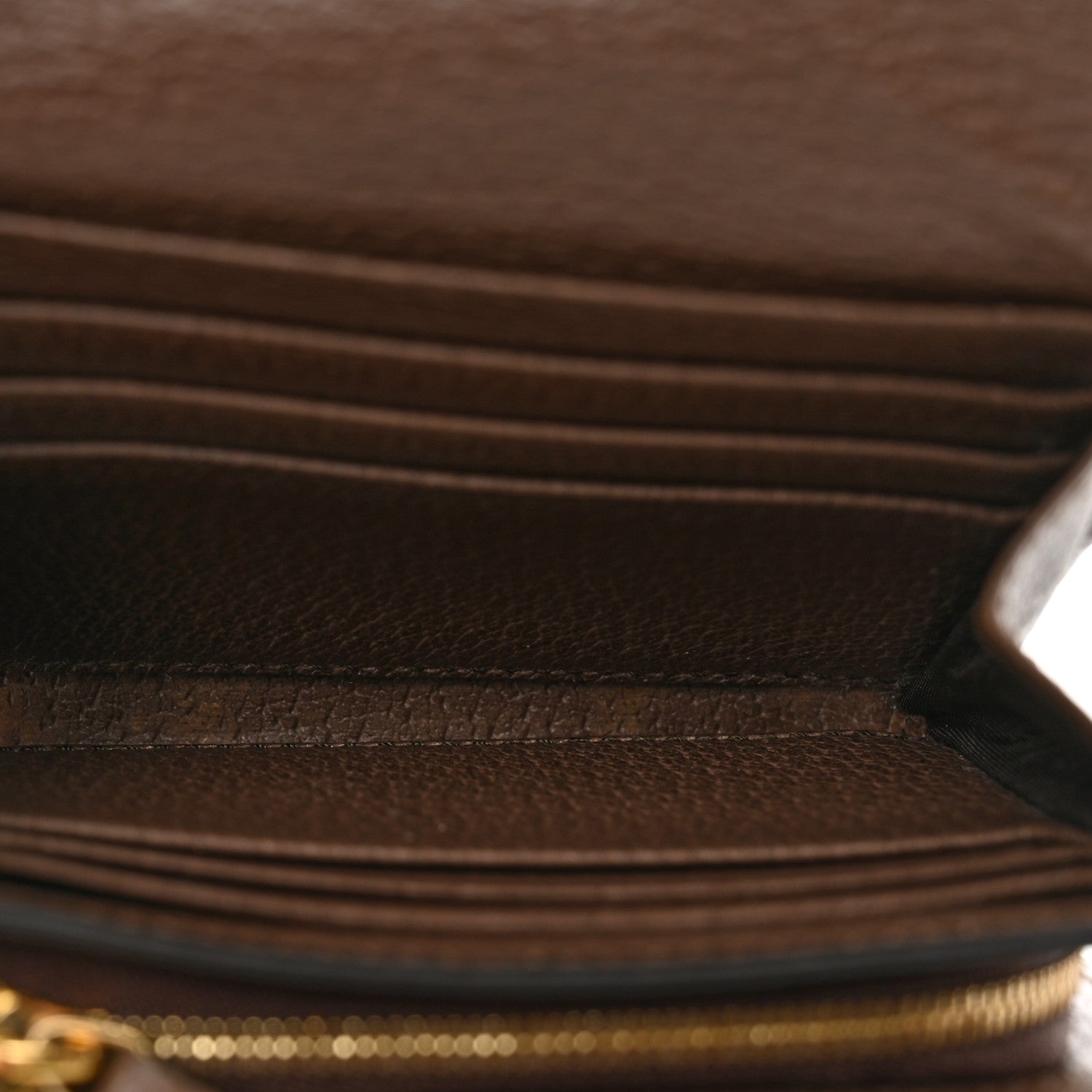 Gucci GG Supreme Monogram Textured Calfskin Web Ophidia Card Case Wallet Beige Ebony New Acero 5 of 7