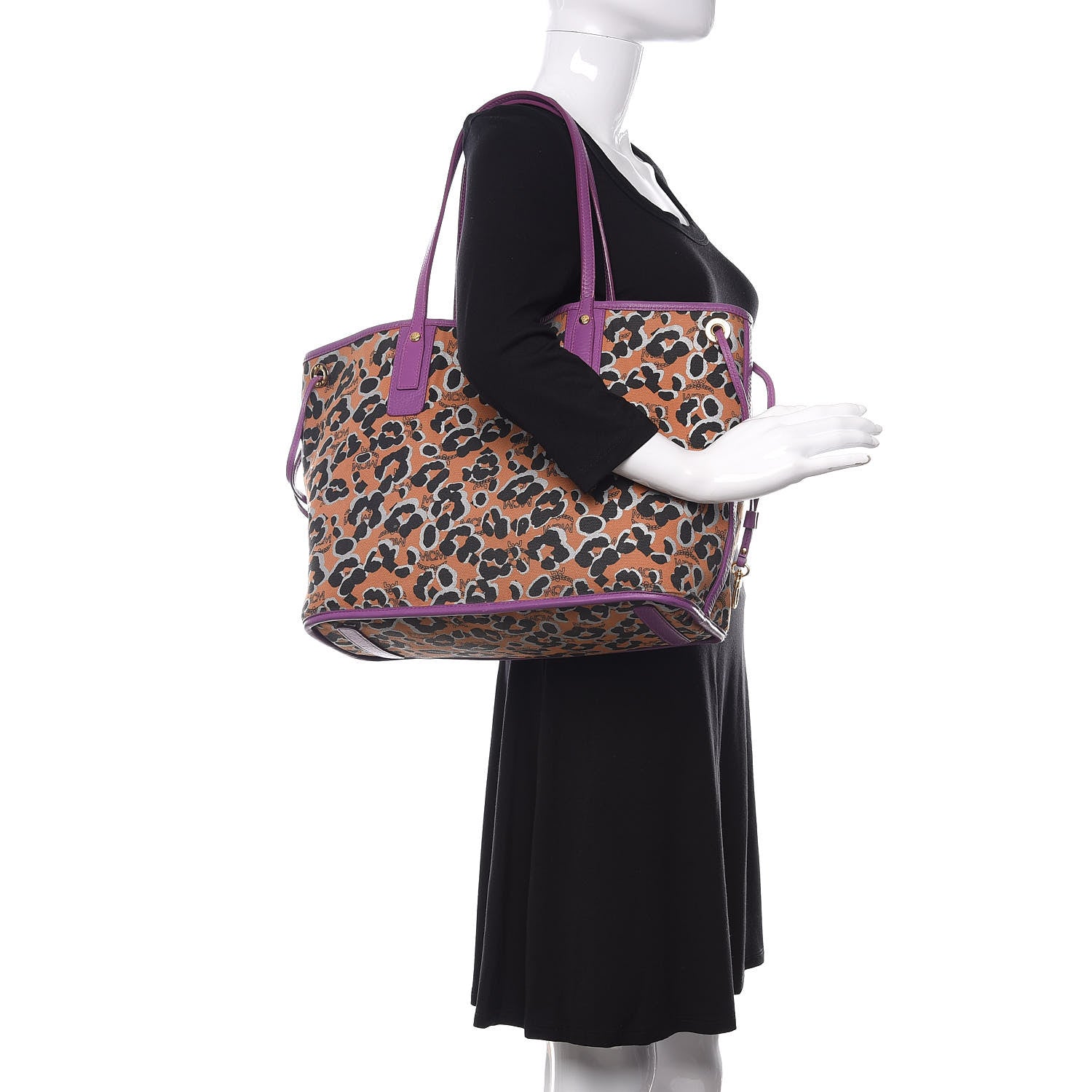 MCM Visetos Medium Project Reversible Shopper Tote Purple 2 of 17