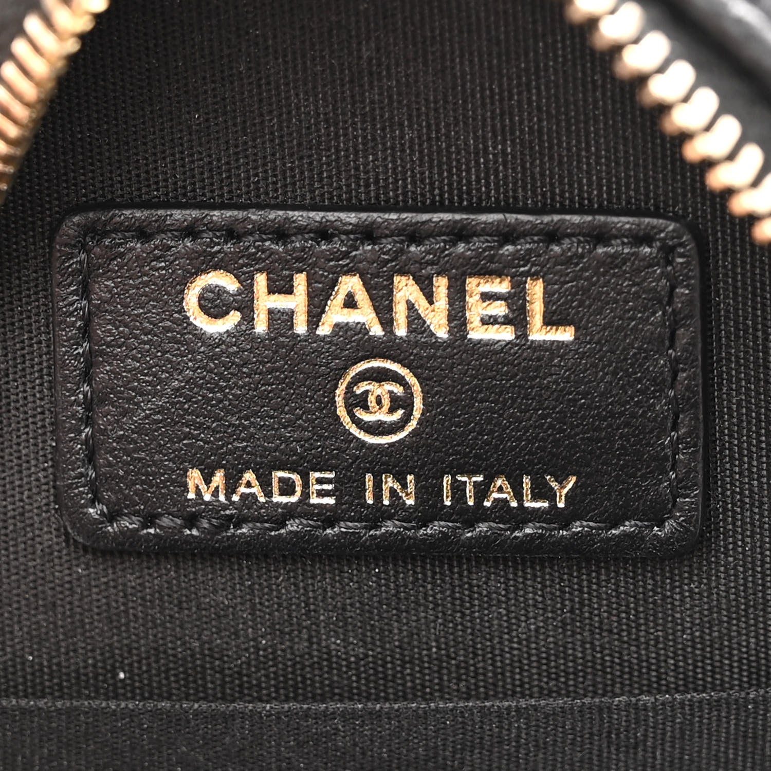 Chanel Caviar Camellia Embossed Round Clutch With Chain Black 6 of 10