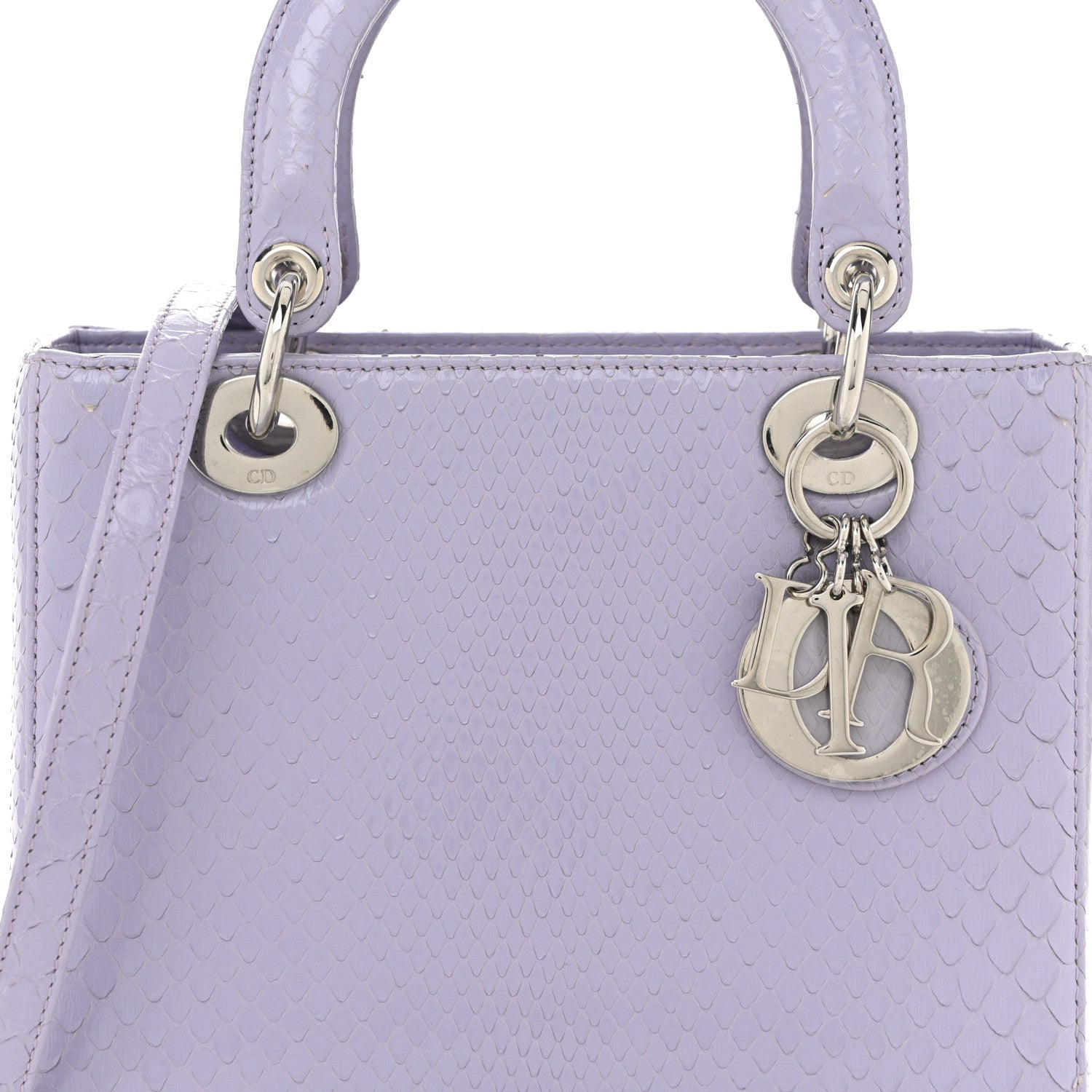 Christian Dior Snakeskin Medium Lady Dior Lilas 1760194 – FASHIONPHILE
