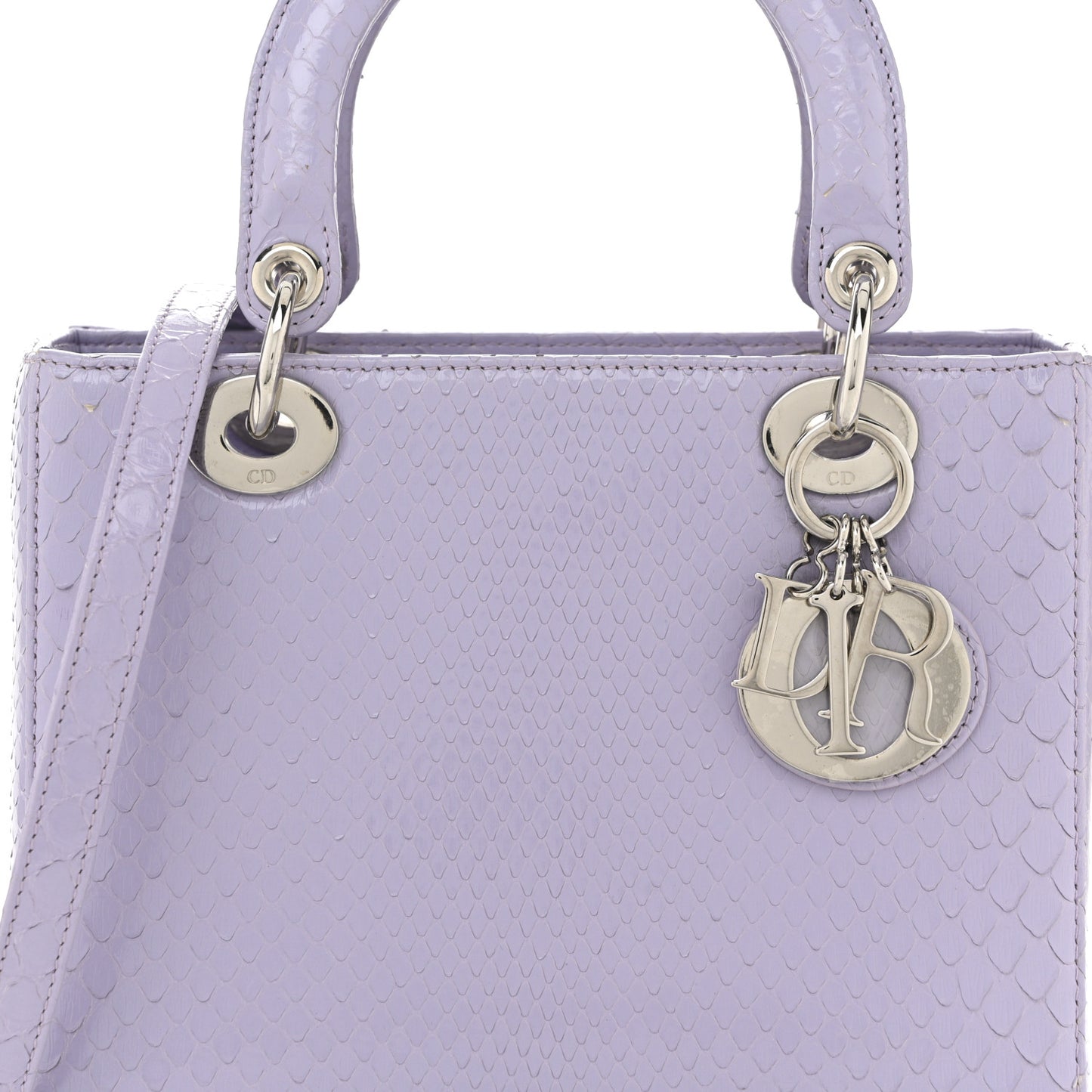 Snakeskin Medium Lady Dior Lilas